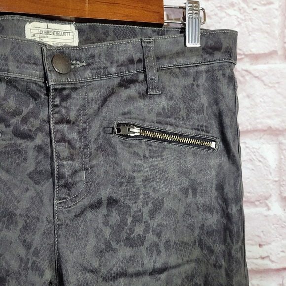 Current Elliot Soho Zip Stiletto Castle Dirty Paws Skinny Ankle Jeans - Picture 8 of 13